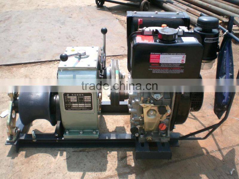 Winch Manufacturer 3 Tons cable winch diesel engine for Power Construction
