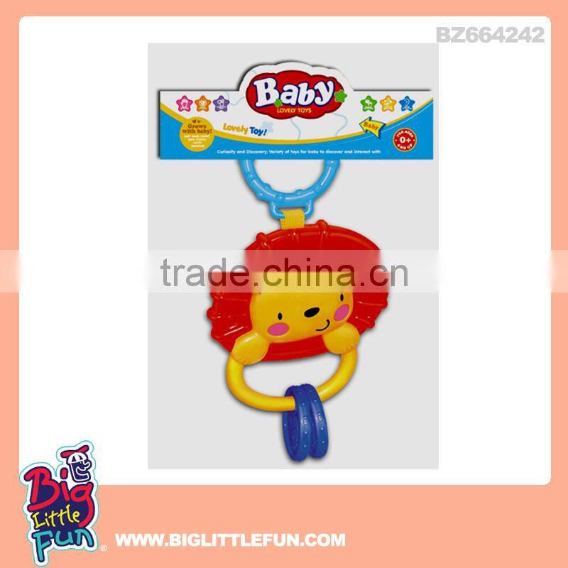 Animal shape plastic baby rattle toys
