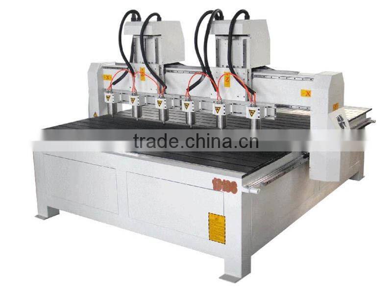 Six Spindles 4 Axis CNC router 3D Engraving Machine for Advertisement And Wood Process