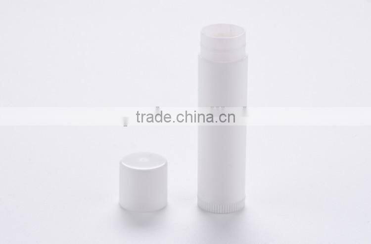 Wholesale white color pp plastic lip balm tubes