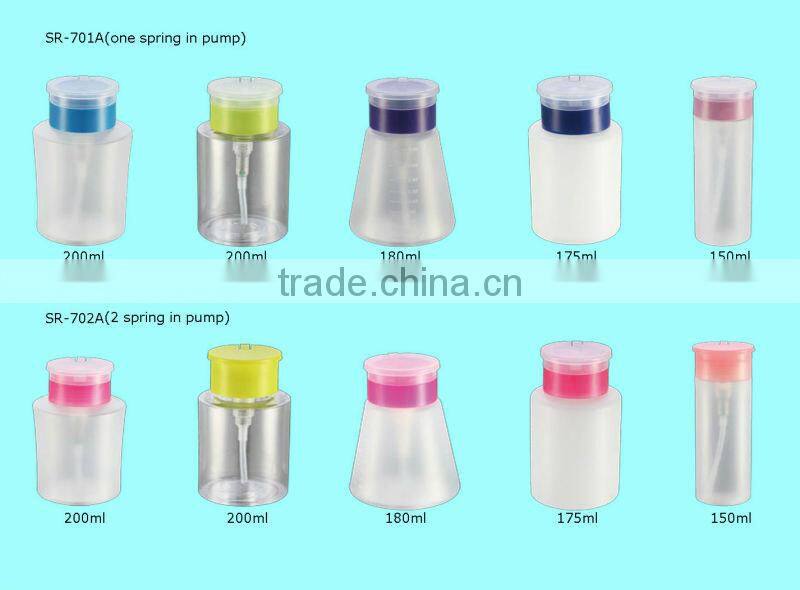 Nail polish remover pump and bottle
