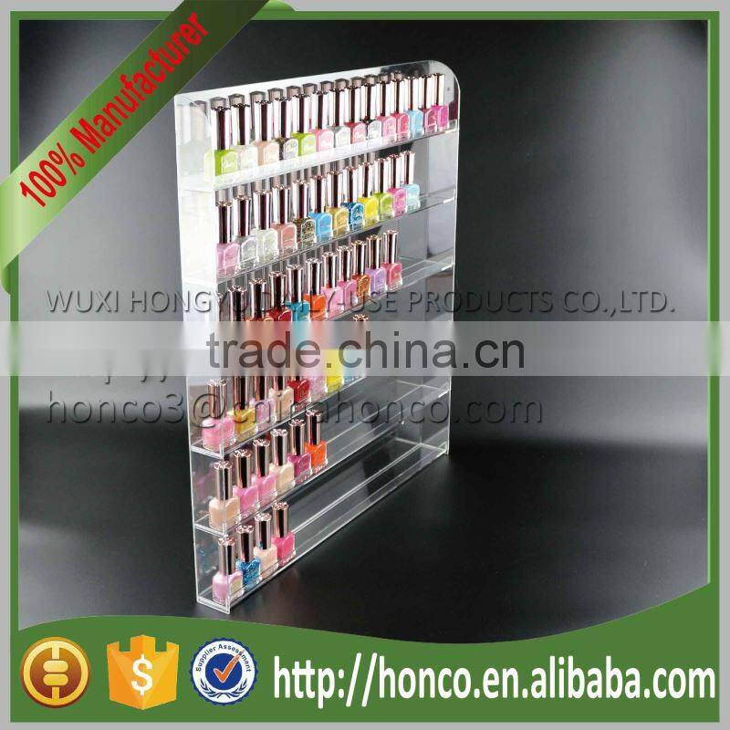 6 Tiers Wall Hanging Nail Polish Cosmetics Use Acrylic Display Rack,Clear Colour