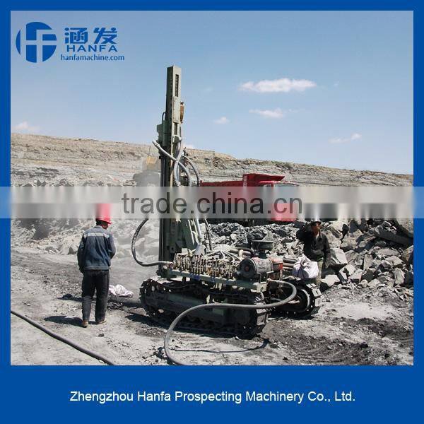 HF100YA2 rock drilling machine with DTH hammer, air compressor