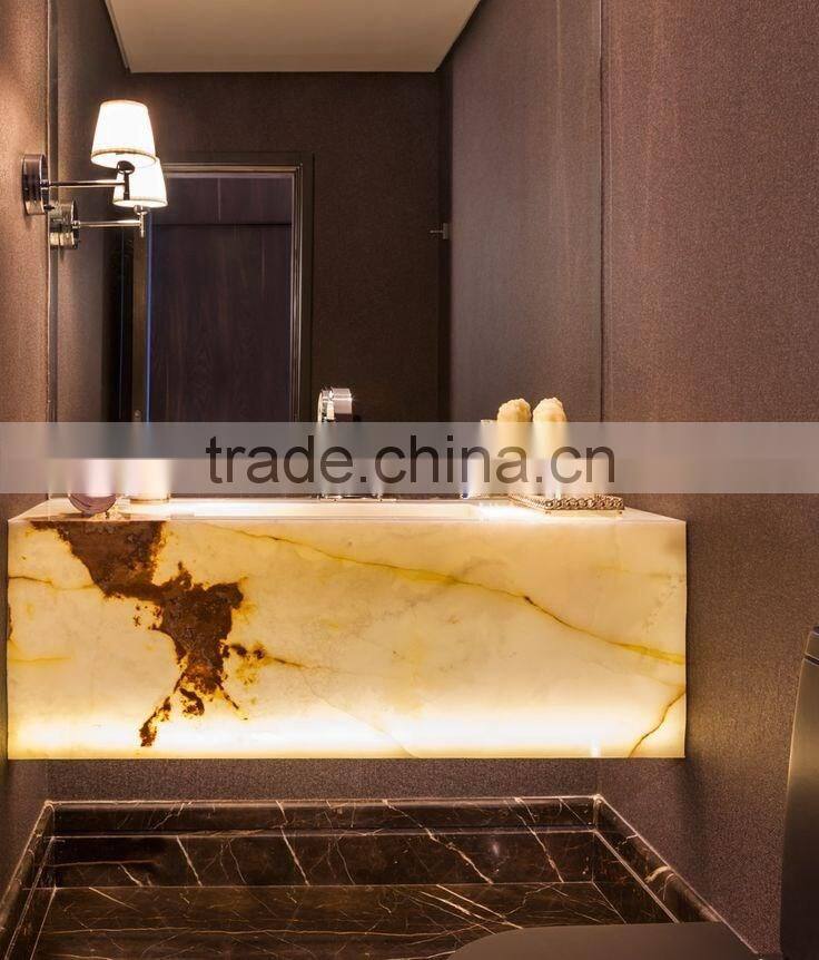 GOOD QUALITY WHOLESALE BACKLIT ONYX PEDESTALS SINKS
