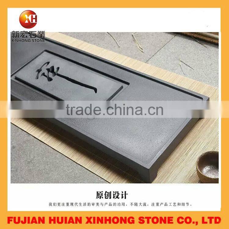 Traditional chinese stone tea serving tray