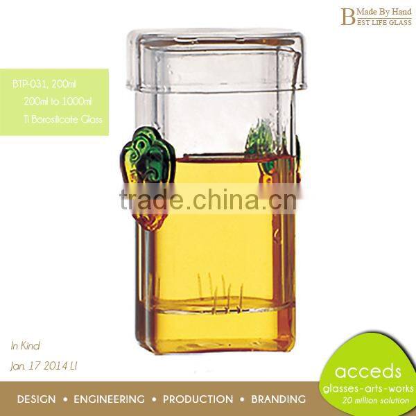 Outside Protable Borosilicate Colorful Glass Coffee Pot