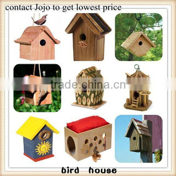 wooden printed bird house