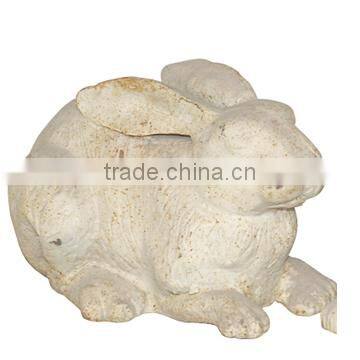 Cast Iron Vivid Metal Rabbit Statue