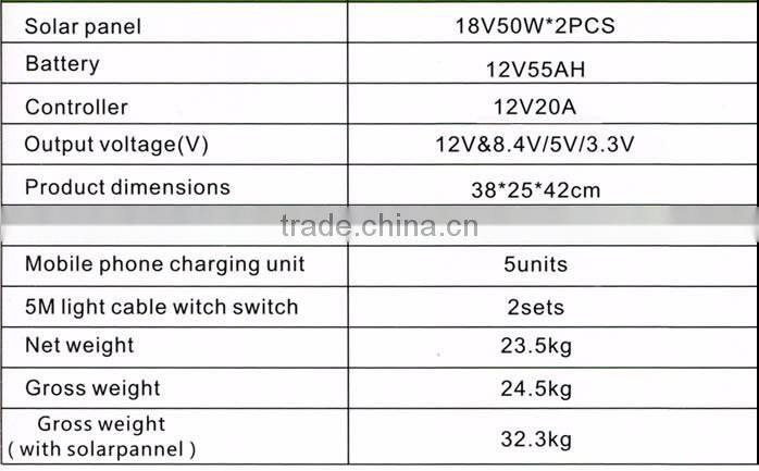 Multiple outlets Solar Mobile Phone Charging Station