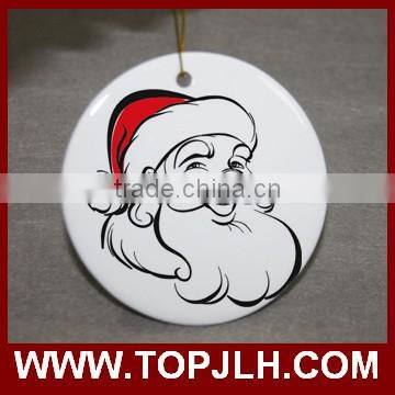 custom print ceramic sublimation blanks pendant heat press pendant