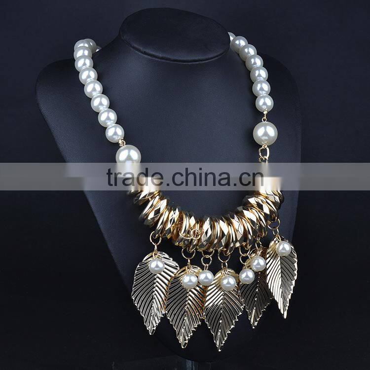 Handmade new design women fashion alloy jewelry necklace