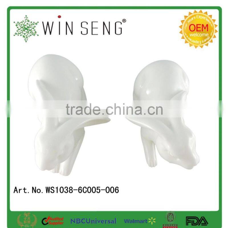 2016 Easter decoration custom cute funny ceramic easter rabbit figurines