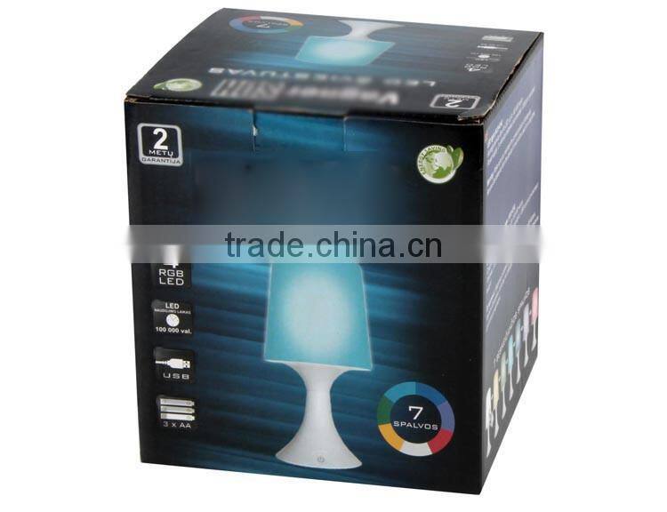 New design decorative battery operated color changing modern table lamp