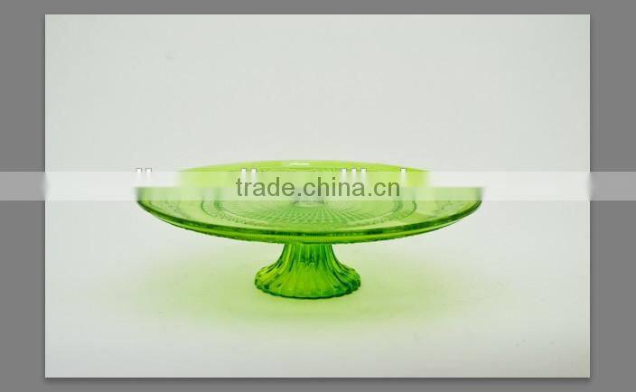Colored Footed Glass Plate
