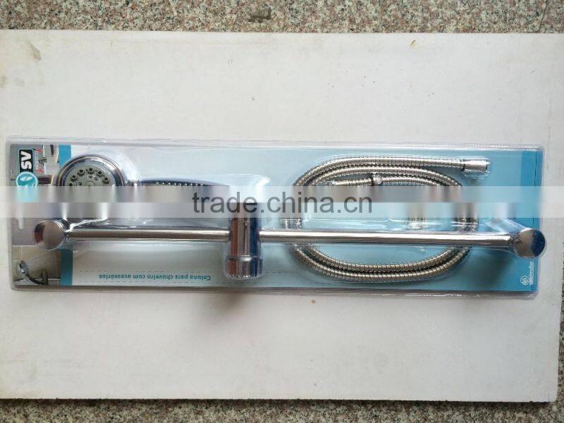 hot sell abs + stainless steel shower head with hose and base