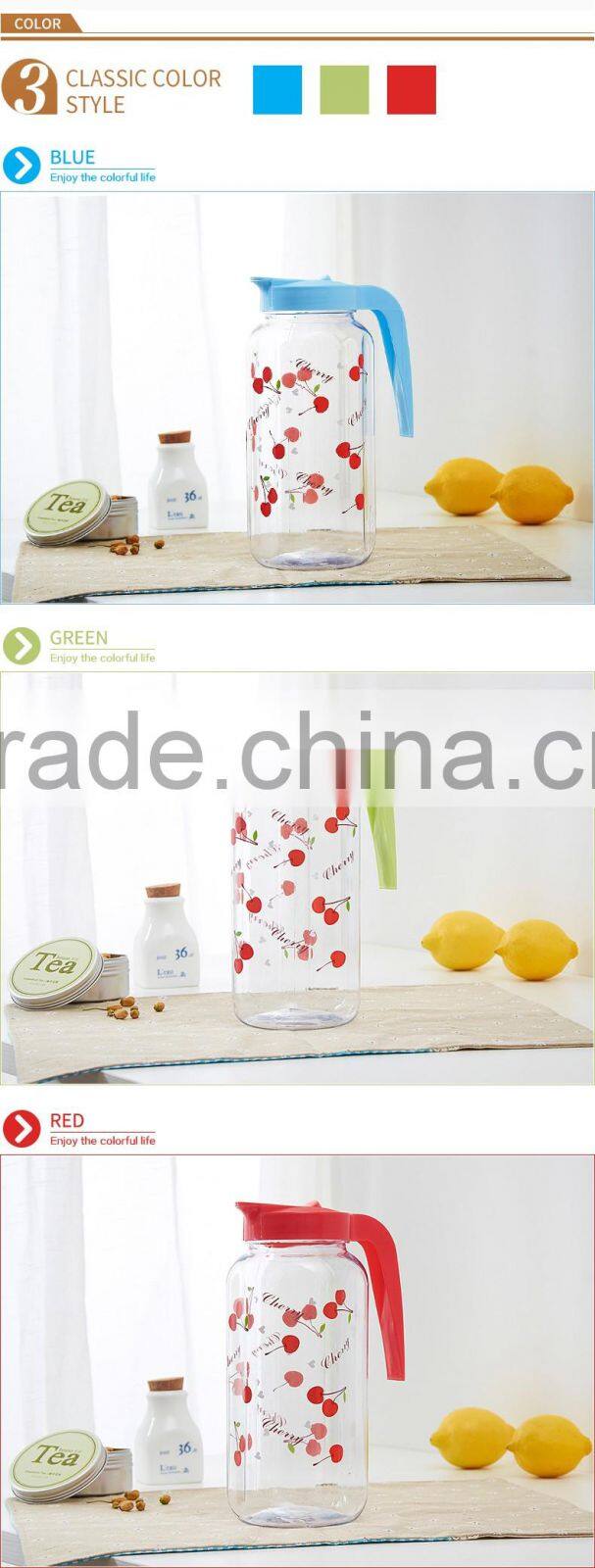High quality transparent New plastic cold kettle with color print