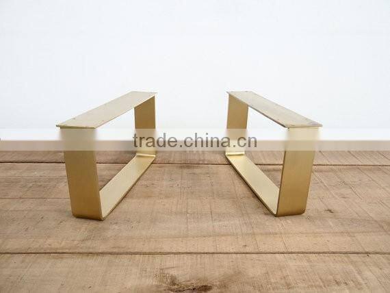 High quality brass flat soild steel metal table legs square for living room table