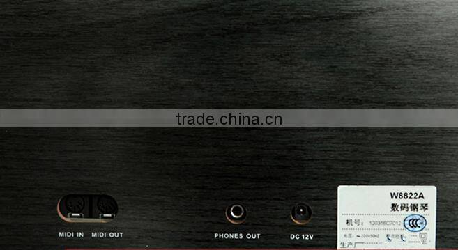 88 weighted keys 3 pedal digital piano in black