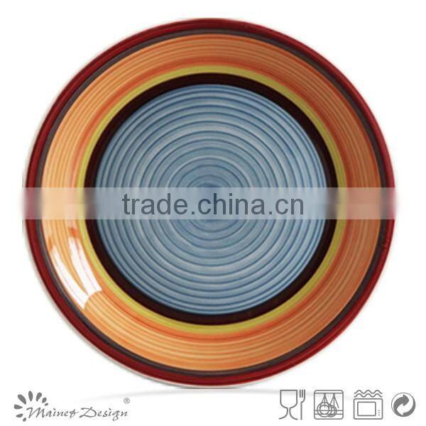 10.5" handpainted ceramic plate