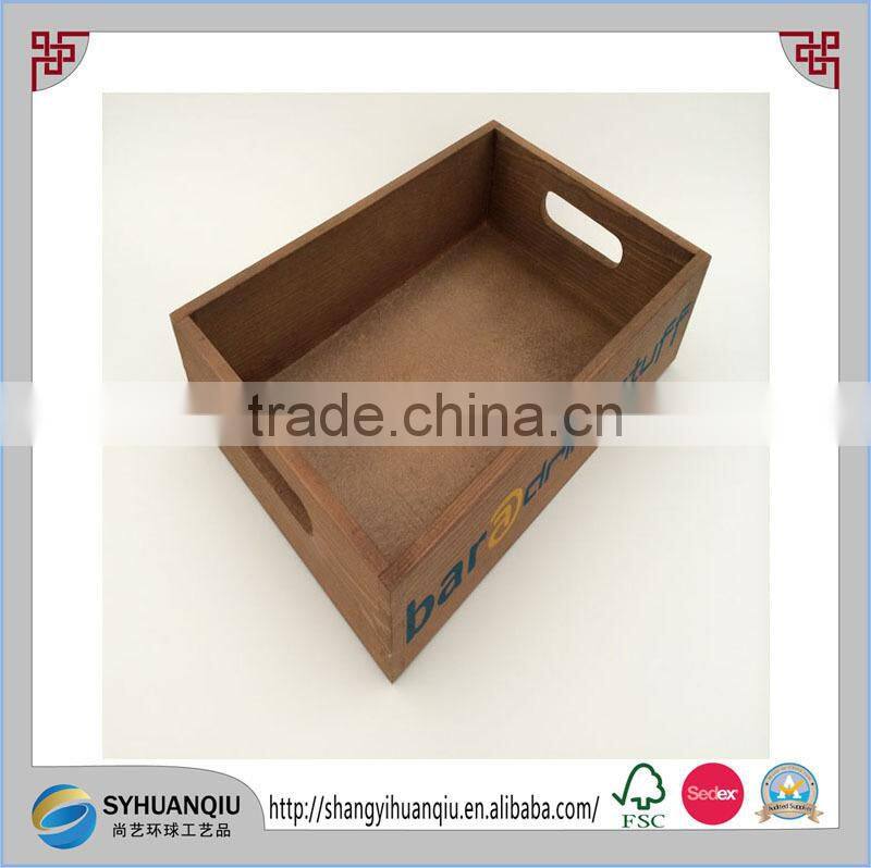 Rustic wooden tableware candy tray