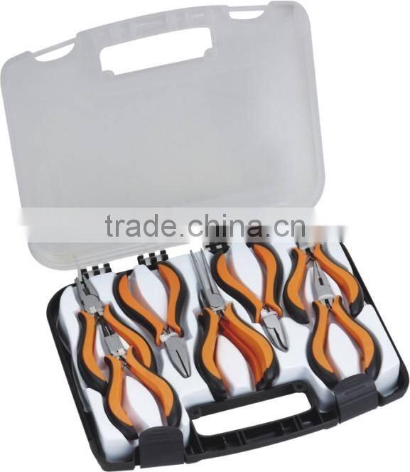 5PCS european type mini pliers set(4.5" combination pliers/4.5" diagonal pliers/4.5"bent nose pliers/4.5"long nose pliers/5.75"n