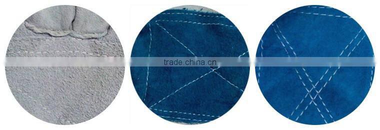 Safety Cow Split Leather Work Gloves With Double Palm And Reinforced