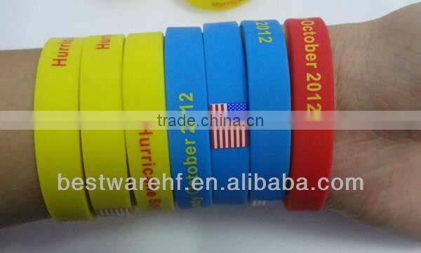 glowing in dark bulk cheap adult silicone bracelets