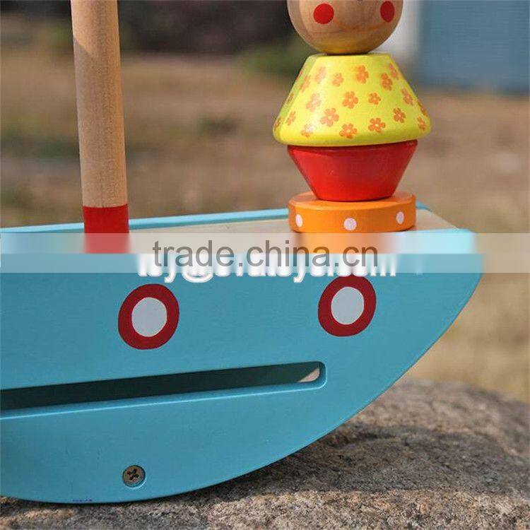 New design pirate toy wooden stacking balance blocks for kids W11F056