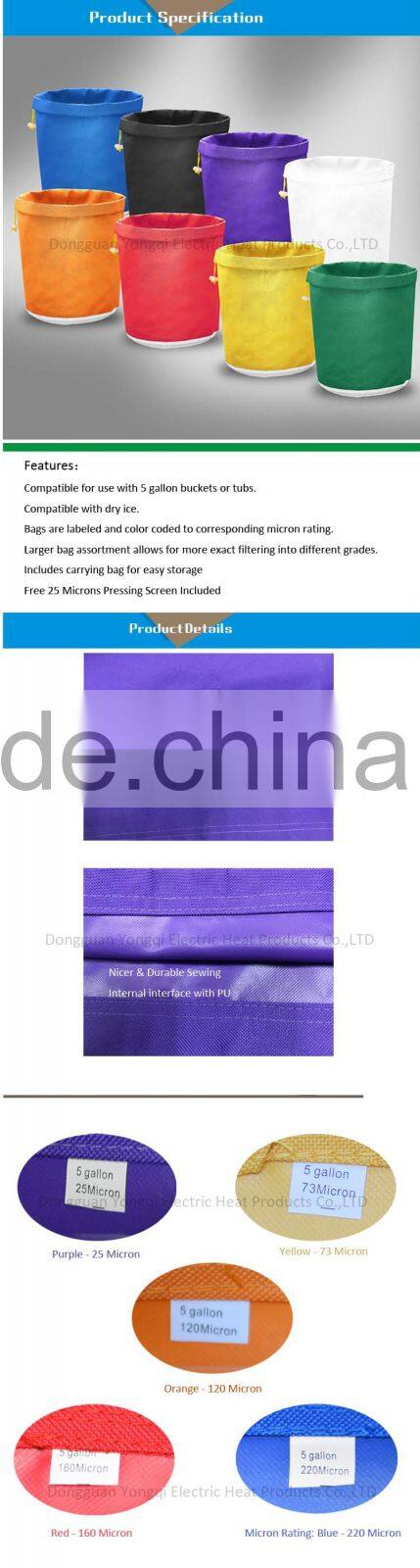 5 bag herbal Ice Bubble Hash Bag Essense extractor kit 5 Gallon