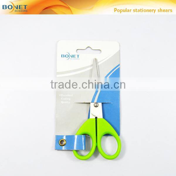 SSC0002 FDA certificated 4-1/4" Economic colorful plastic student rounded point scissors set 3ps