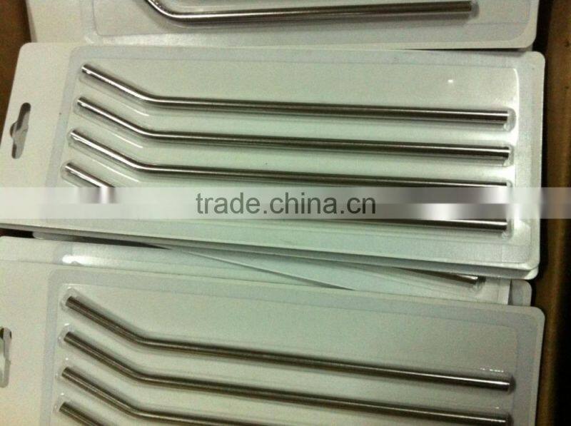 Bent Drinking Straw 4pcs/Set Metal Straw