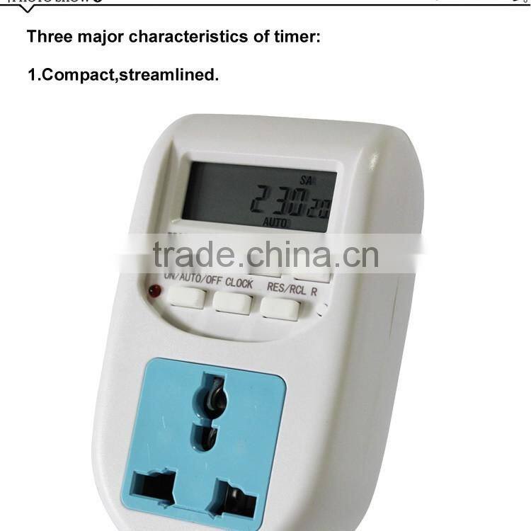 220-240V AC 50Hz 10A UK Plug Programable Timer Digital Switch 24h 7 Day week Digital LCD Timer display CE electronic socket