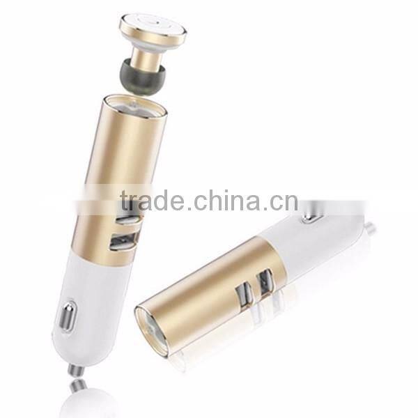 REMAX RB-T11C Dual USB 2.1A+1A Mini Wireless Bluetooth 4.0 Headset Earphone