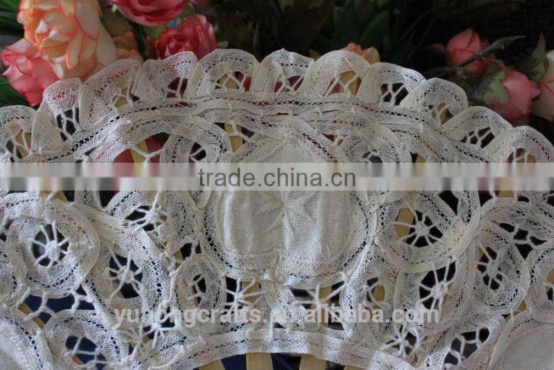 handcrafted lace folding bamboo fan
