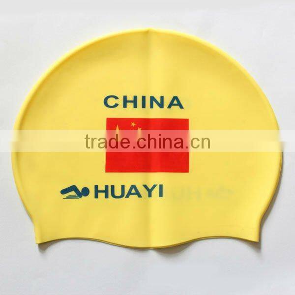 silicone scupltural Spa Newly National Flag swimmimg cap