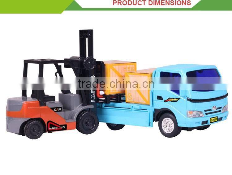 Wholesale high quailty inertia plastic diecast toy forklift scale models