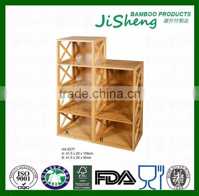 OEM FDA SGS LFGB Certified Natural Bamboo Display Rack