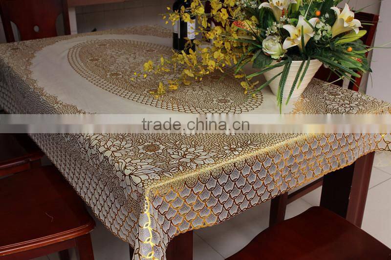137cm*183cm elegent PVC Lace long table cloth for banquet