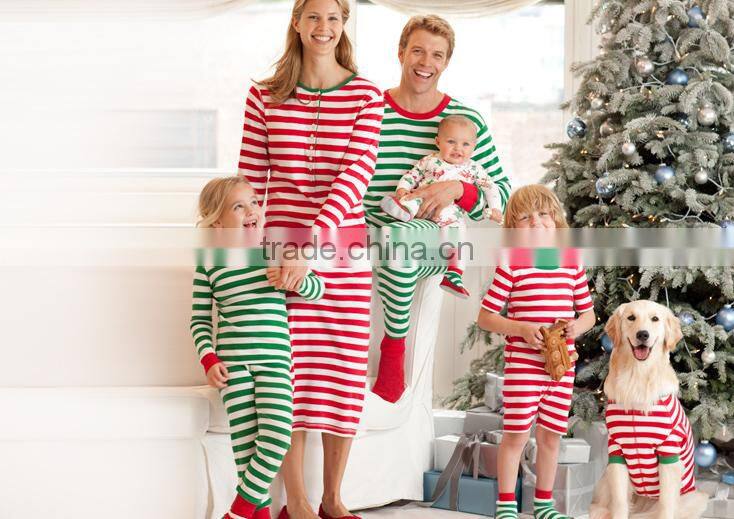 Christmas Striped Pajamas with Top Quality