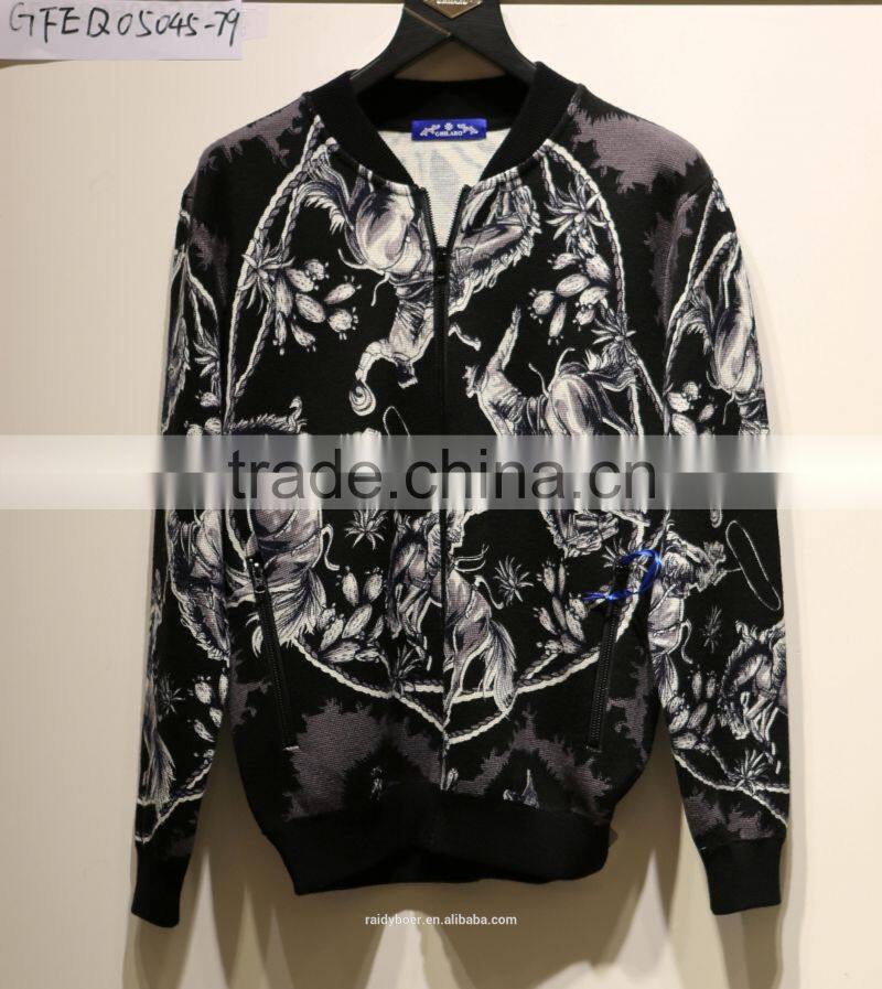 Men's pullover knitwear with all over printer sweater