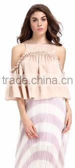 Domin fashion latest printing off shoulder top