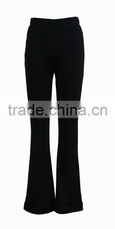 New Fashion Pants Elegant Fitted Black Long Pants for Women