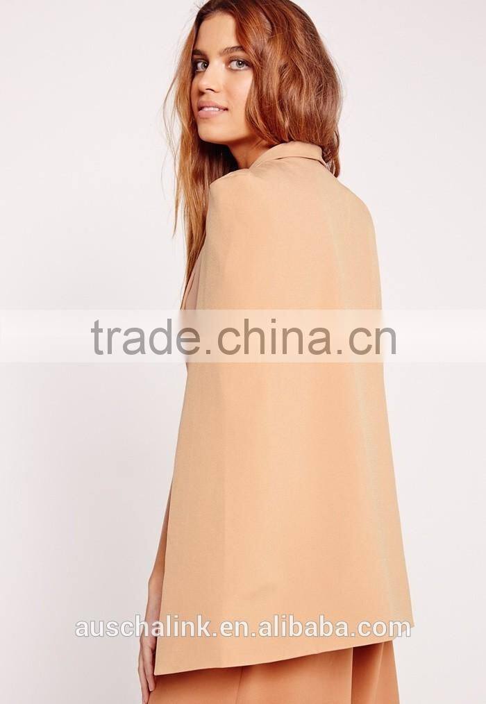women chic nude cape blazer fashion deisgn cheap price