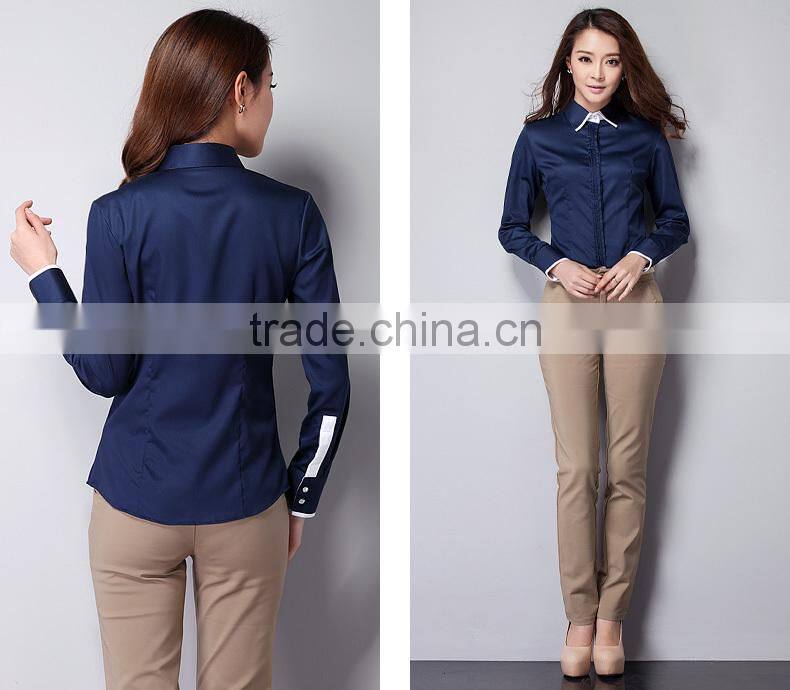 wholesale choli blouse design silk shirt ladies office blouse