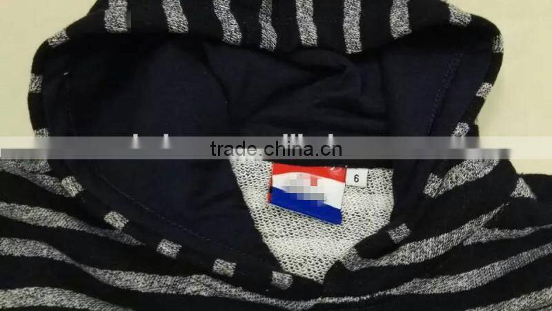 Yiwu stocks lots boy's fashion stripe hoodies pullover