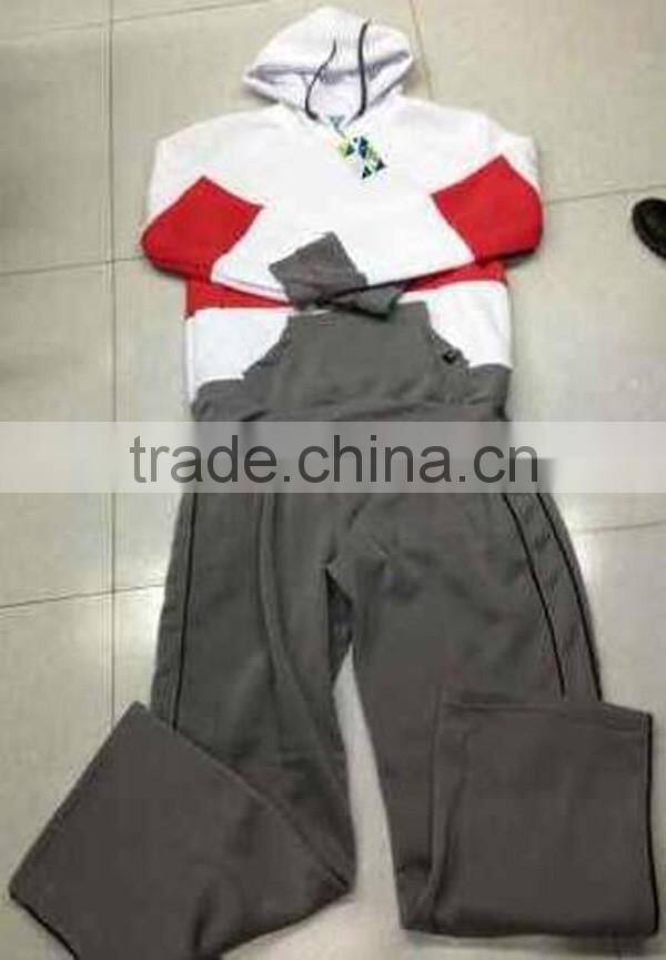 low price hooded brushed fleece sportswear suits stock