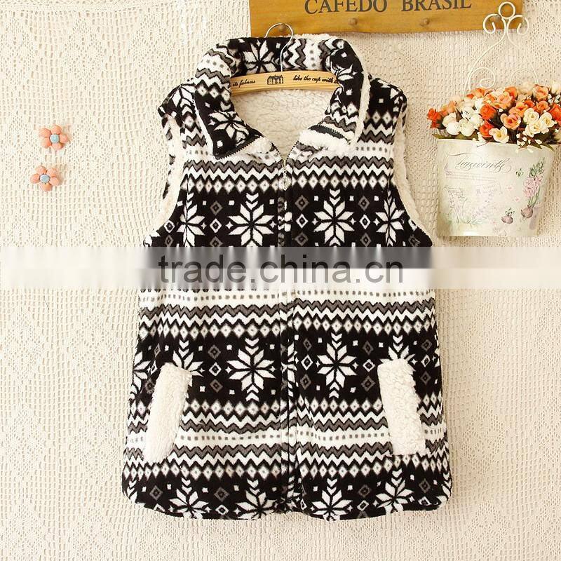 Winter women girl warm vest coral velvet sharpa slim fit vest non-sleeve casual jogging coat