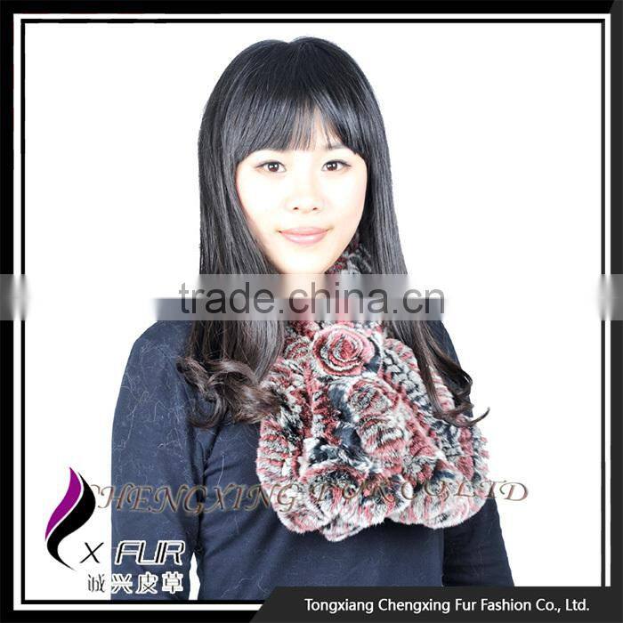 CX-S-48Y Factory Direct Sale Stock Rex Rabbit Fur Fashion Lady Scarf