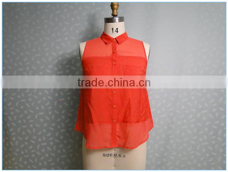 2016 New Ladies Sexy Red Wholesale Tank Top