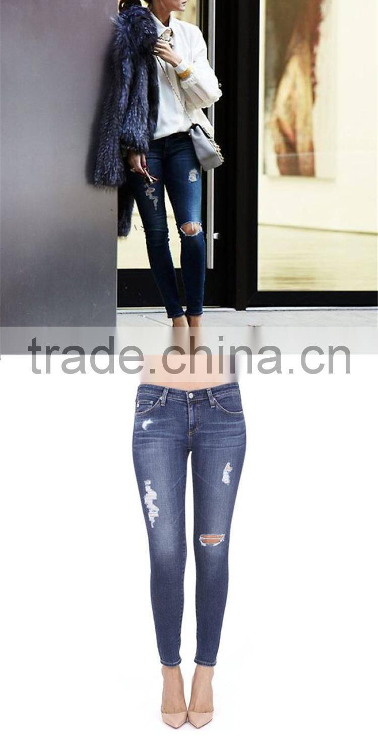 Custom xxx usa sexy ladies tight leggings sex photo women skinny elastic detroyed jeans